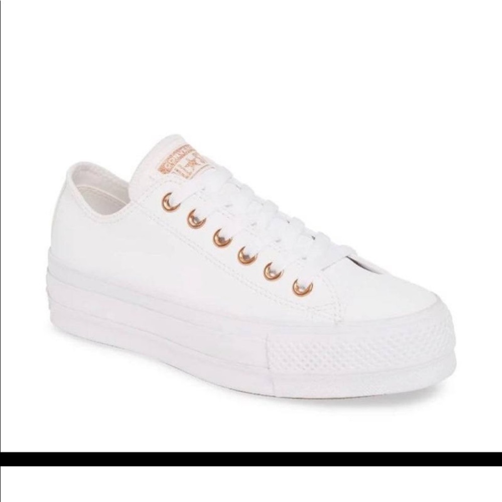 White Converse Platform Shoes